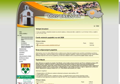 Zobrazit webové stránky Obecní úřad Březová