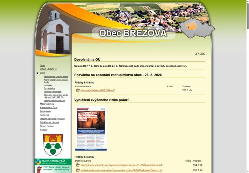 Zobrazit webové stránky Obecní úřad Březová