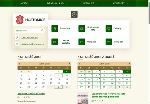 Zobrazit webové stránky Městský úřad Hostomice