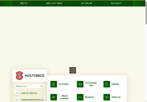Zobrazit webové stránky Městský úřad Hostomice