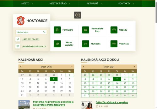 Město Hostomice nabízí práci na pozici Samostatný referent/ka Městského úřadu Hostomice, stav. úřad v obci Hostomice