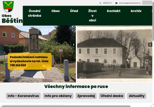 Zobrazit webové stránky Obecní úřad Běštín