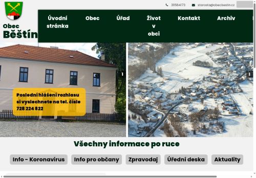 Zobrazit webové stránky Obecní úřad Běštín
