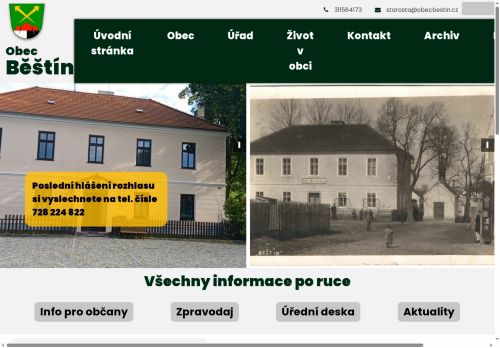 Zobrazit webové stránky Obecní úřad Běštín