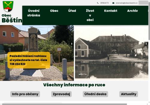 Zobrazit webové stránky Obecní úřad Běštín