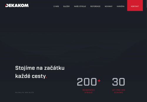 DEKAKOM plus s.r.o. nabízí práci na pozici Strojník v obci Rokycany