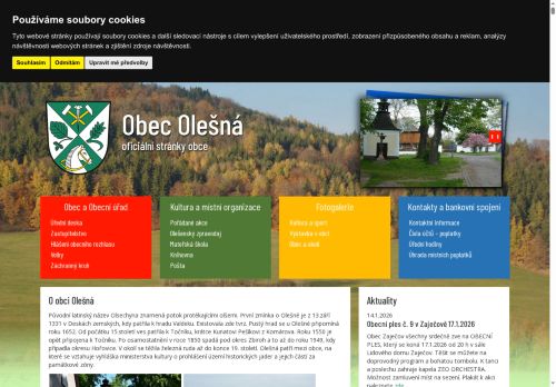 Zobrazit webové stránky Obecní úřad Olešná