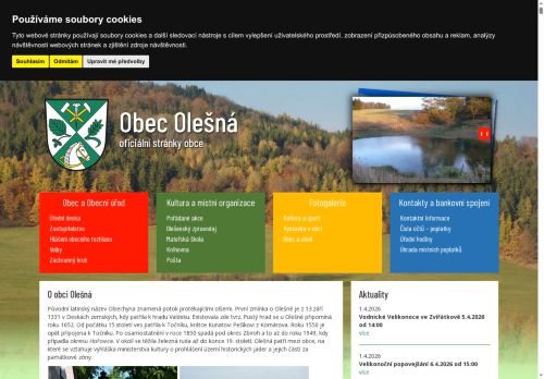 Zobrazit webové stránky Obecní úřad Olešná
