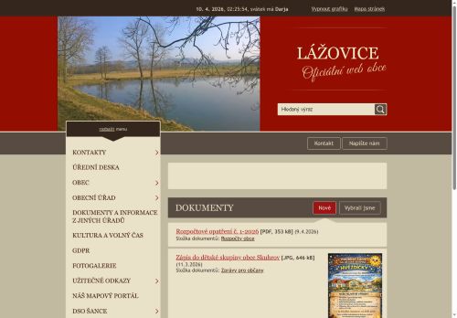 Zobrazit webové stránky Obecní úřad Lážovice