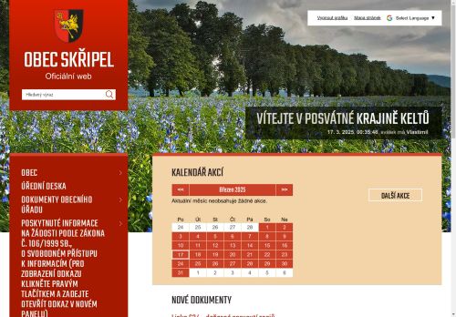 Zobrazit webové stránky Obecní úřad Skřipel