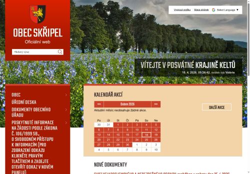 Zobrazit webové stránky Obecní úřad Skřipel