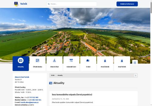 Zobrazit webové stránky Obecní úřad Točník