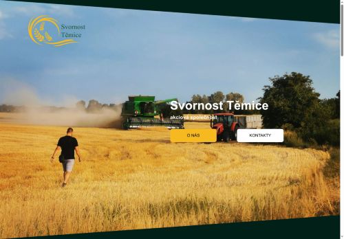 Webové stránky Svornost Těmice, a.s., Těmice