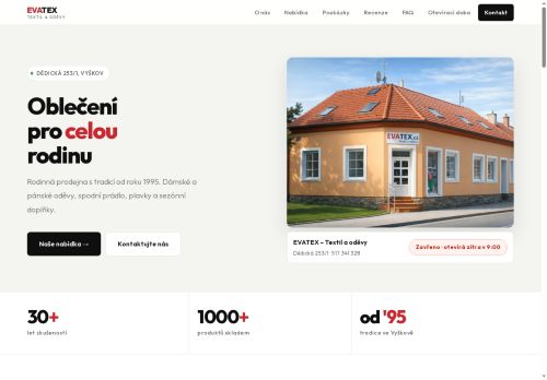 Zobrazit webové stránky Evatex Vyškov