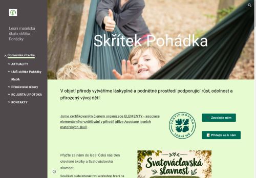 " Lesní mateřská škola skřítka Pohádky, z.s." nabízí práci na pozici Učitelé v oblasti předškolní výchovy (m/ž) v obci Zvole
