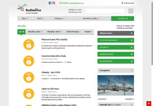 Zobrazit webové stránky Obecní úřad Budiměřice