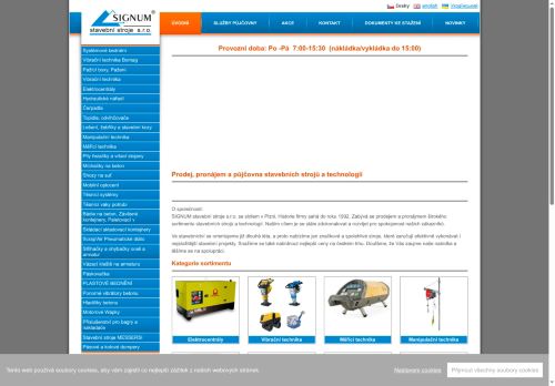 SIGNUM stavební stroje s.r.o. nabízí práci na pozici Skladový a manipulační dělník s VZV v obci Plzeň