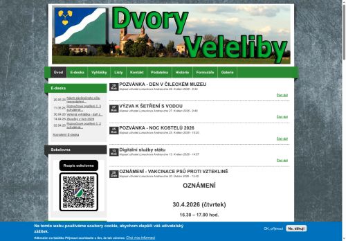 Zobrazit webové stránky Obecní úřad Dvory