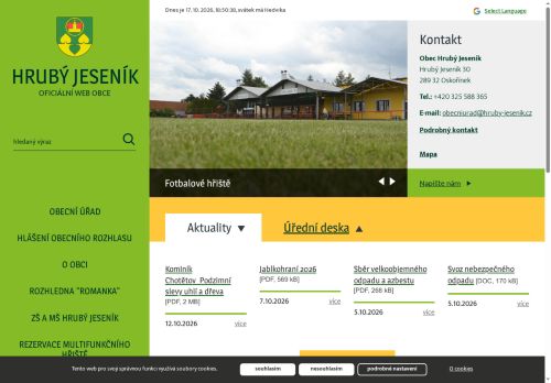 Zobrazit webové stránky Obecní úřad Hrubý Jeseník