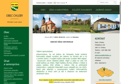Zobrazit webové stránky Obecní úřad Chleby