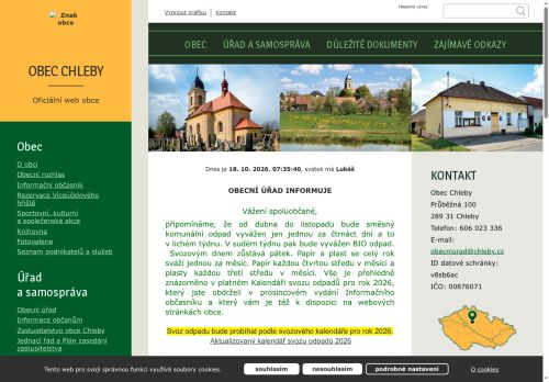 Zobrazit webové stránky Obecní úřad Chleby