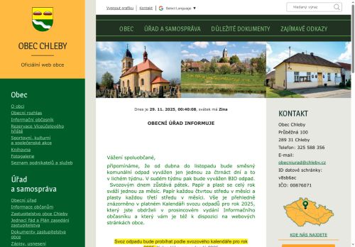 Zobrazit webové stránky Obecní úřad Chleby