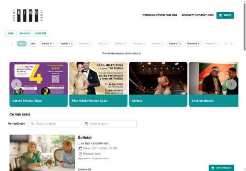 Zobrazit webové stránky Městské kino Mikulov