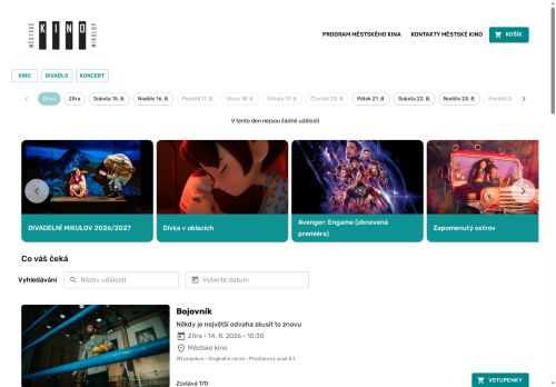Zobrazit webové stránky Městské kino Mikulov