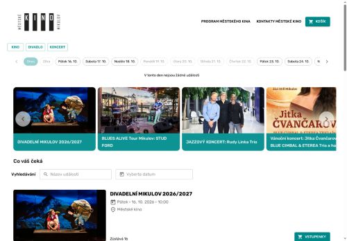 Zobrazit webové stránky Městské kino Mikulov