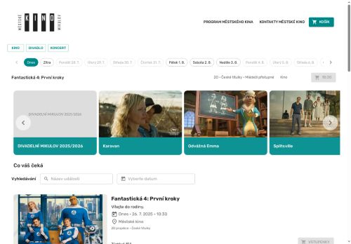Zobrazit webové stránky Městské kino Mikulov
