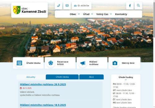 Zobrazit webové stránky Obecní úřad Kamenné Zboží