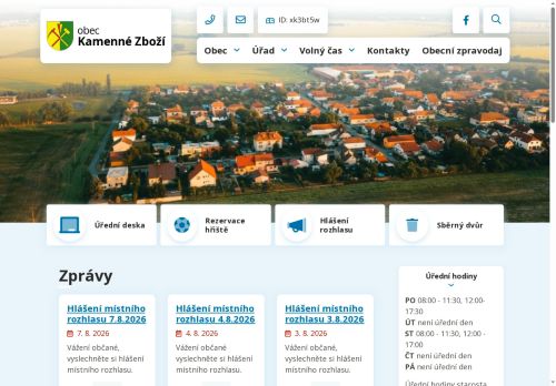 Zobrazit webové stránky Obecní úřad Kamenné Zboží