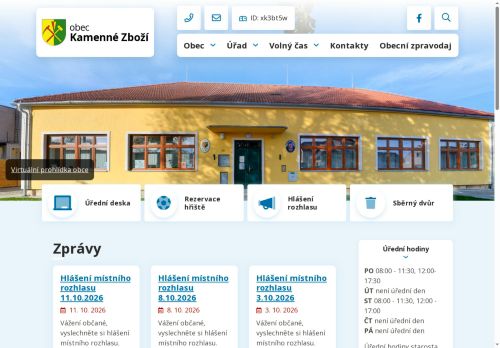 Zobrazit webové stránky Obecní úřad Kamenné Zboží