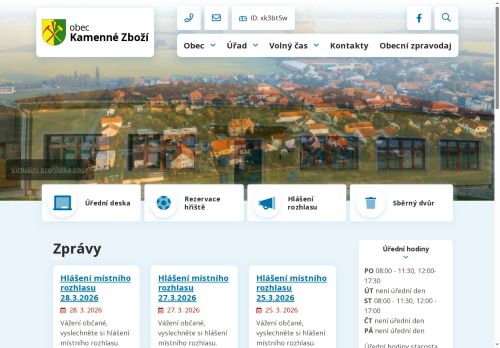 Zobrazit webové stránky Obecní úřad Kamenné Zboží