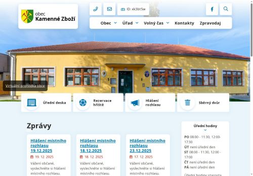 Zobrazit webové stránky Obecní úřad Kamenné Zboží