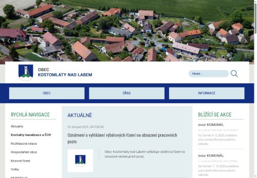 Zobrazit webové stránky Obecní úřad Kostomlaty nad Labem