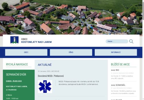 Zobrazit webové stránky Obecní úřad Kostomlaty nad Labem