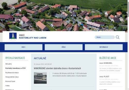 Zobrazit webové stránky Obecní úřad Kostomlaty nad Labem