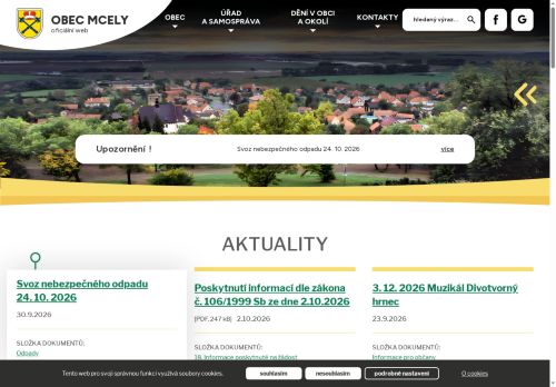Zobrazit webové stránky Obecní úřad Mcely