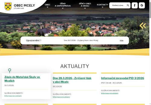 Zobrazit webové stránky Obecní úřad Mcely
