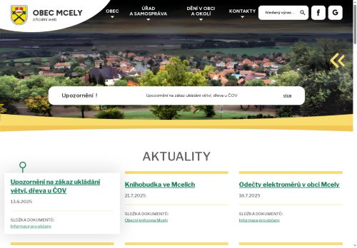 Zobrazit webové stránky Obecní úřad Mcely