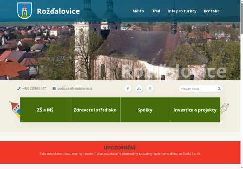 Zobrazit webové stránky Městský úřad Rožďalovice