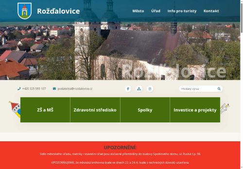 Zobrazit webové stránky Městský úřad Rožďalovice