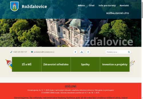 Zobrazit webové stránky Městský úřad Rožďalovice
