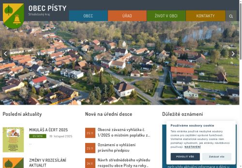 Zobrazit webové stránky Obecní úřad Písty