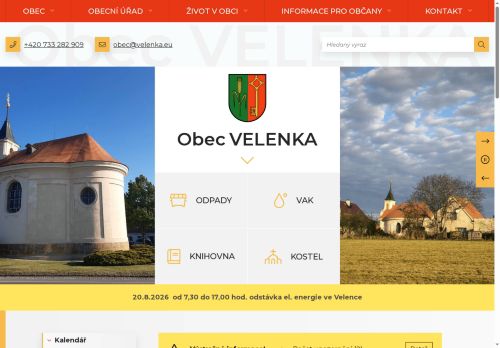 Zobrazit webové stránky Obecní úřad Velenka