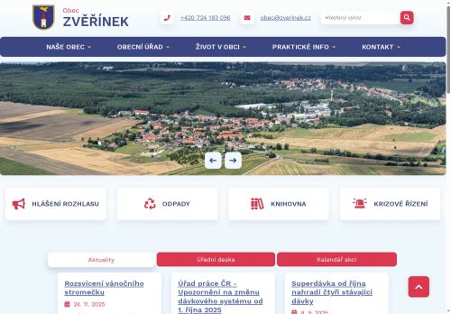 Zobrazit webové stránky Obecní úřad Zvěřínek
