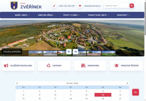 Zobrazit webové stránky Obecní úřad Zvěřínek