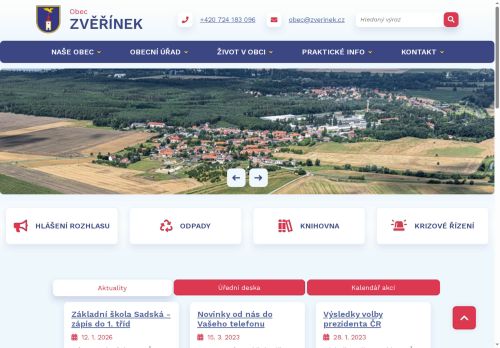 Zobrazit webové stránky Obecní úřad Zvěřínek