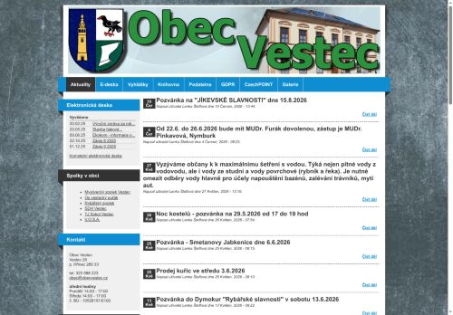 Zobrazit webové stránky Obecní úřad Vestec